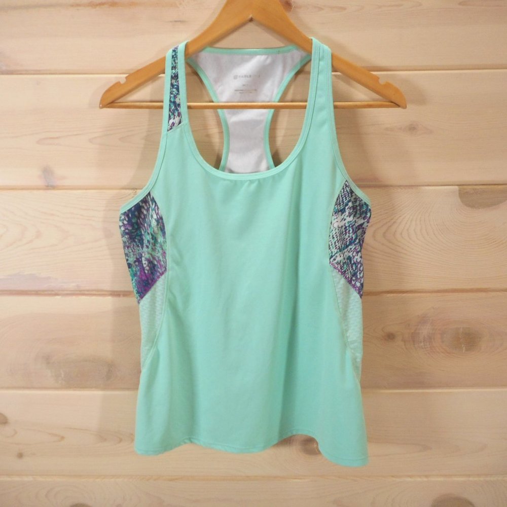 Fabletics Athletic Tank Top Size M 8 Racerback Stretch Yoga Mint Green
